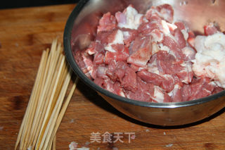 辣椒孜然羊肉串步骤2