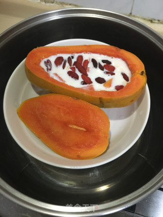 原只木瓜炖奶步骤7