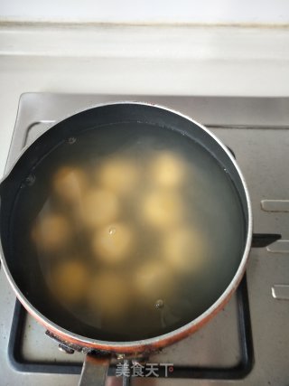 桂花酒酿南瓜豆沙圆子步骤10