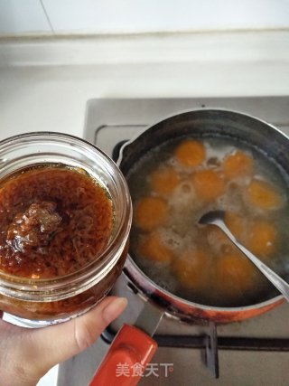 桂花酒酿南瓜豆沙圆子步骤12
