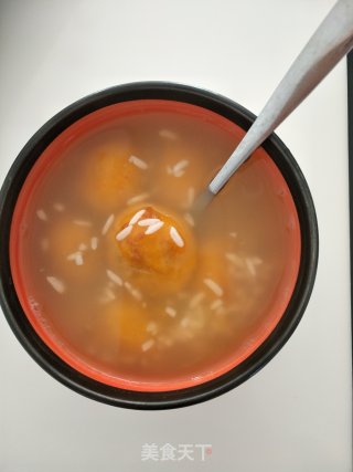 桂花酒酿南瓜豆沙圆子步骤13