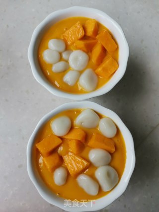 椰香芒果小圆子步骤8