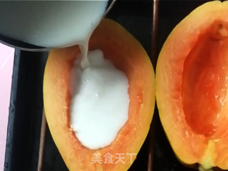 白凉粉版木瓜奶冻步骤4