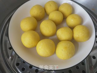 南瓜椰蓉糯米糍步骤5