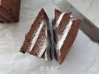 可可松花雪山蛋糕步骤12