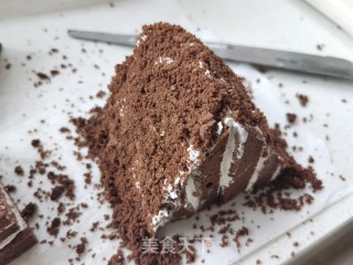 可可松花雪山蛋糕步骤14