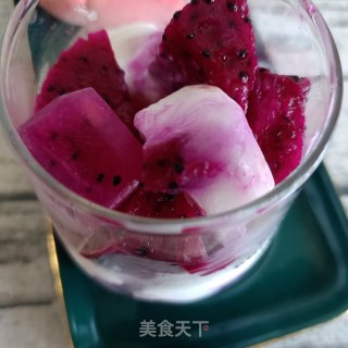 “清凉消暑”火龙果冰酸奶步骤7