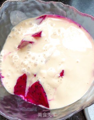 珍珠火龙果拌酸奶步骤8