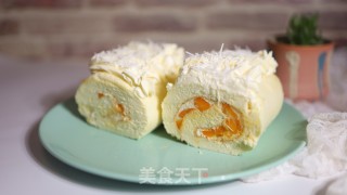 芒果椰丝蛋糕卷步骤18