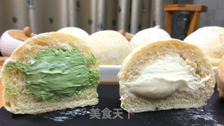 冰爽爆浆冰面包，颜值高做法简单，丝滑冰凉夹心馅料，非常好吃。步骤23
