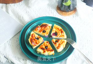 爆浆蓝莓酸奶蛋糕，无油少糖，布丁口感！步骤8