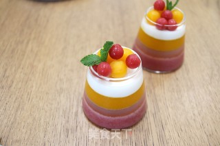 草莓芒果花茶奶冻杯步骤19