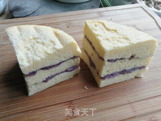 芋泥紫薯夹心蛋糕步骤6