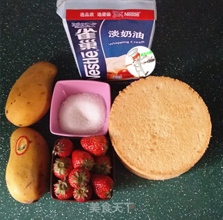 奶油水果蛋糕步骤1