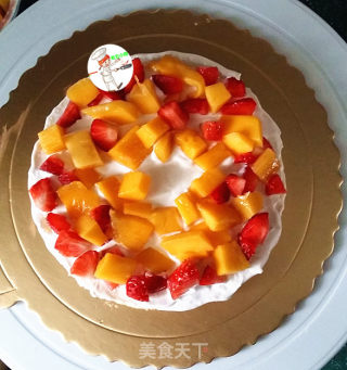 奶油水果蛋糕步骤8