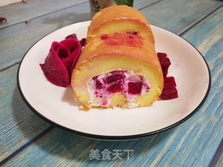 火龙果奶油蛋糕卷步骤19
