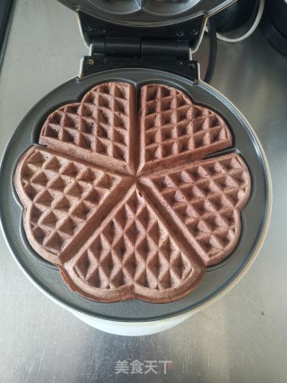 可可巧克力豆华夫饼步骤13