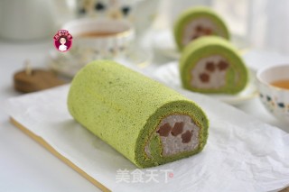 芋泥抹茶蛋糕卷步骤23