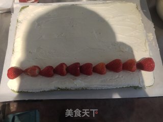 抹茶草莓卷步骤12