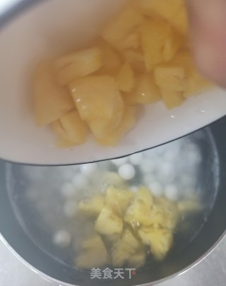 菠萝酒酿小圆子步骤3
