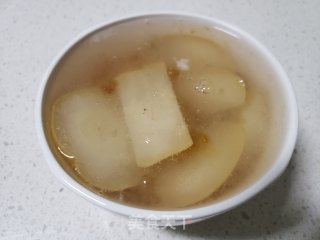 冰糖雪梨炖桃胶步骤8