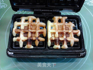 太妃芝士双拼炼奶华夫饼步骤10