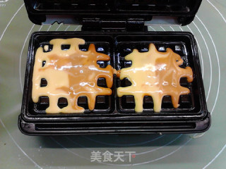 太妃芝士双拼炼奶华夫饼步骤8