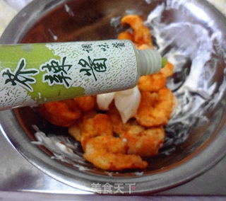 香蕉芥末虾步骤6