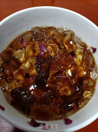 玫瑰花葡萄干红糖凉粉步骤6