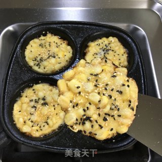 奶香玉米烙步骤8