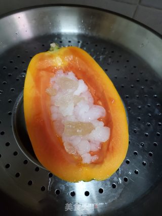雪蛤炖木瓜步骤4