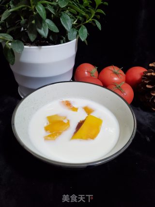 冰糖木瓜炖牛奶步骤5