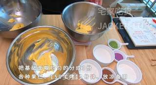 三色卡通曲奇饼干，简单方便，烘焙玩票，造型堪忧，但味道不错。步骤5
