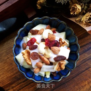 干果酸奶拌苹果步骤6