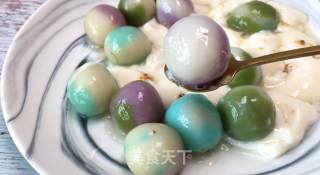 彩色汤圆水麻薯，平凡而又甜蜜的小甜点，和家人一起品尝吧。步骤19