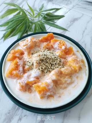 火麻仁芒果椰浆步骤2