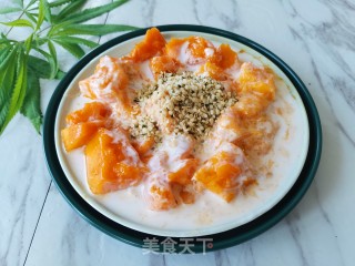 火麻仁芒果椰浆步骤3