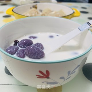 牛奶蜜豆紫薯丸子汤步骤8