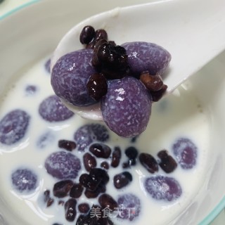 牛奶蜜豆紫薯丸子汤步骤9
