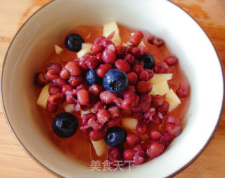 桂花蜜桃红豆冰粉步骤6