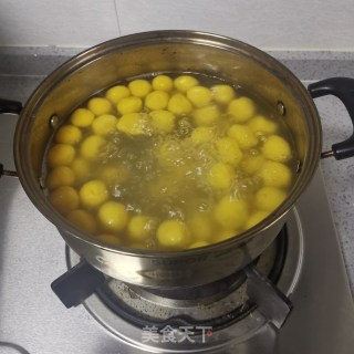 姜汁玫瑰红糖南瓜圆子步骤8