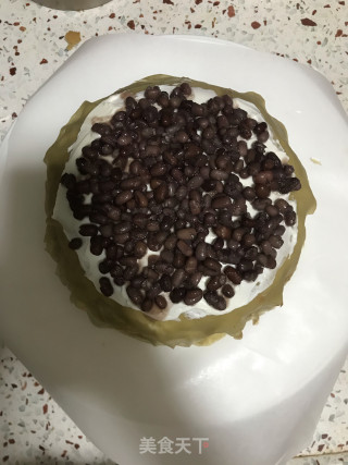 抹茶蜜豆千层蛋糕步骤24