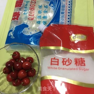 玫瑰花樱桃果冻步骤1