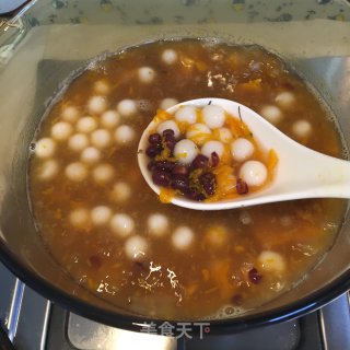 冰镇南瓜蜜豆小圆子步骤4
