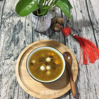冰镇南瓜蜜豆小圆子步骤7