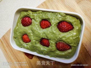 抹茶草莓牛奶小方步骤7