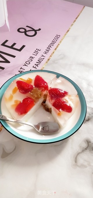 简单的双层牛奶果冻步骤9