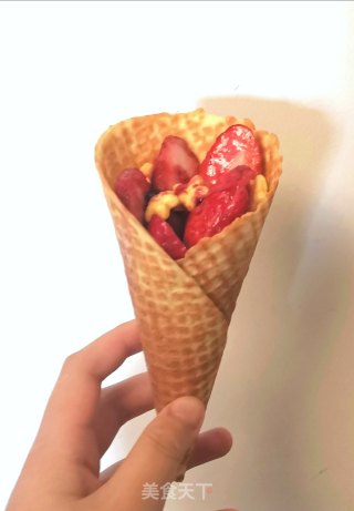 脆皮甜筒水果杯步骤14