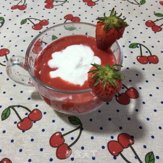 草莓汁拌酸奶步骤5 草莓汁拌酸奶步骤5
