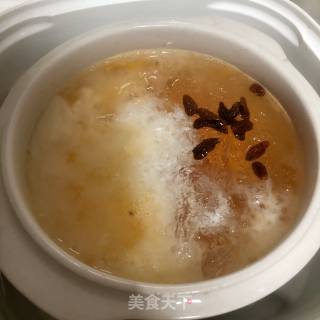 木瓜炖桃胶&皂角米&雪燕&牛奶步骤5